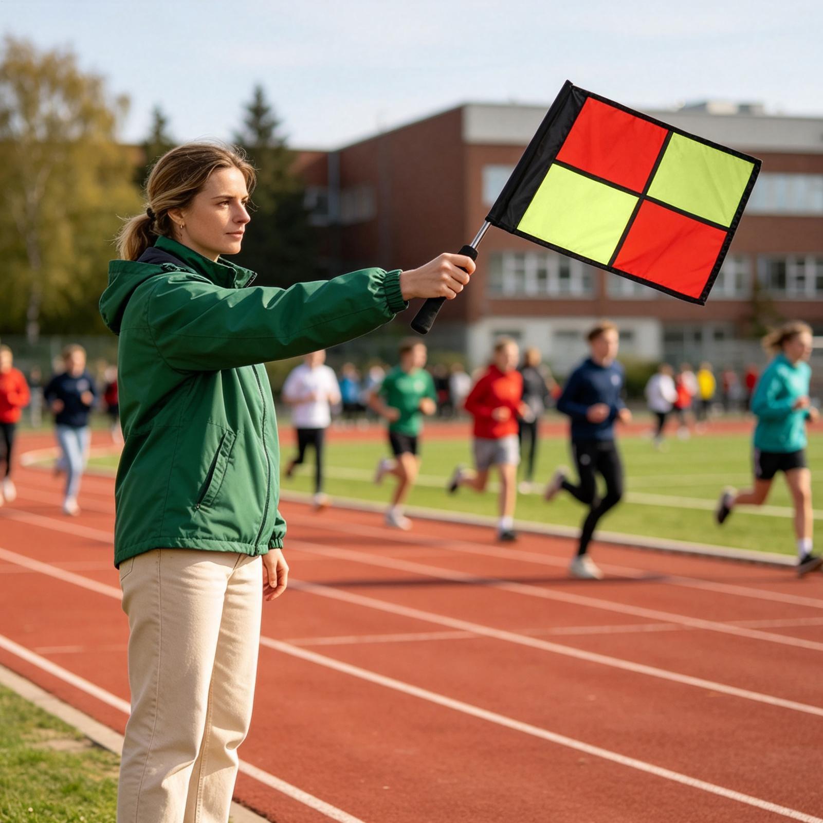 Sports Equipment Football - サッカー審判旗 2ピース高視認性審判用具 試合用サッカーラインマンフラッグ バレーボールスポーツ試合用