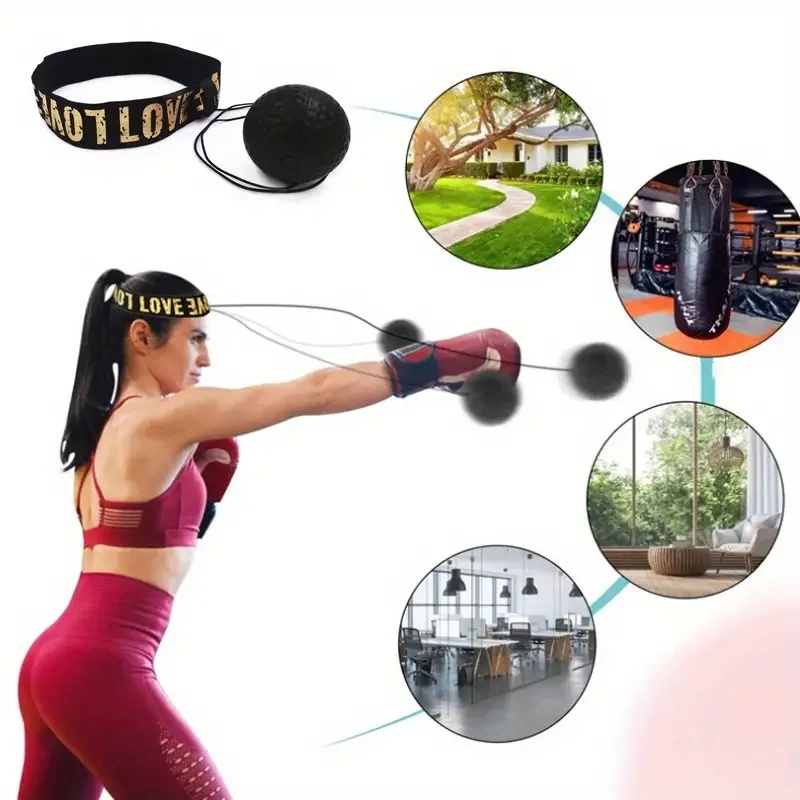 Sports Equipment Wholesale - 1/3 個ボクシングスピードボールヘッドマウント Pu パンチサンダトレーニングハンドアイリアクションホームサンドバッグフィットネス機器ジムムエタイ