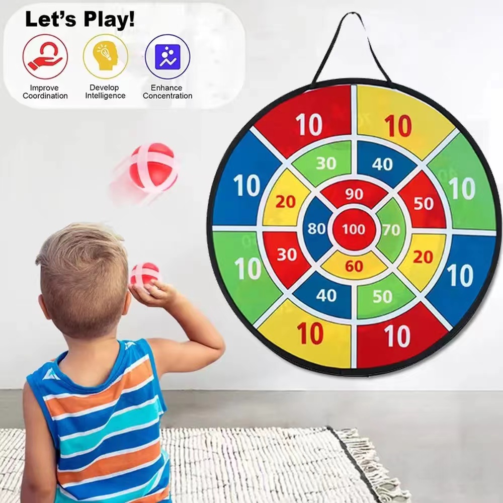 粘着ボール付き大型ダーツボード 家族向けインタラクティブゲー - Sports Equipment For Kids のレビューと価格