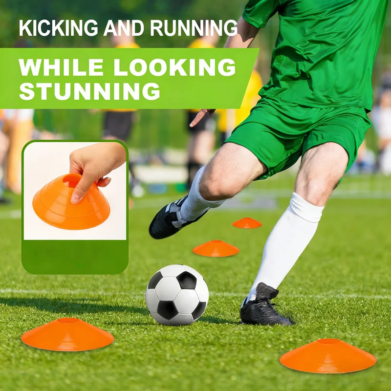 30個入り サッカー トレーニングプレート フットボールコー - Sports Equipment Football のレビューと価格