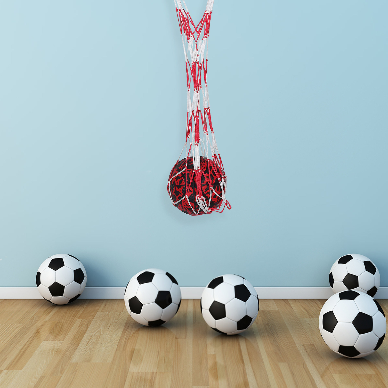 メッシュボール収納バッグ ポータブルキャリングストラップ バ - Sports Equipment Football のレビューと価格