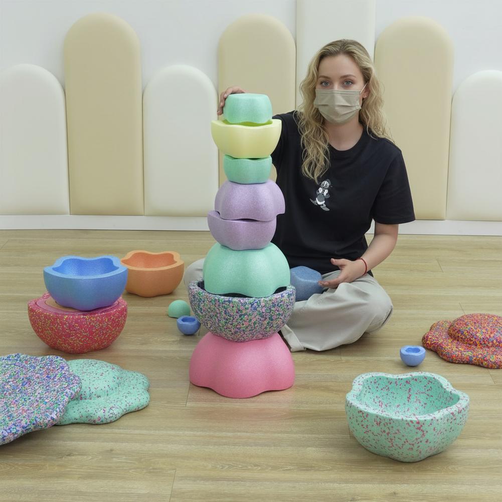 子供用滑り止めバランスストーン、創造的な積み重ねおもちゃ、屋 - Sports Equipment For Kids のレビューと価格