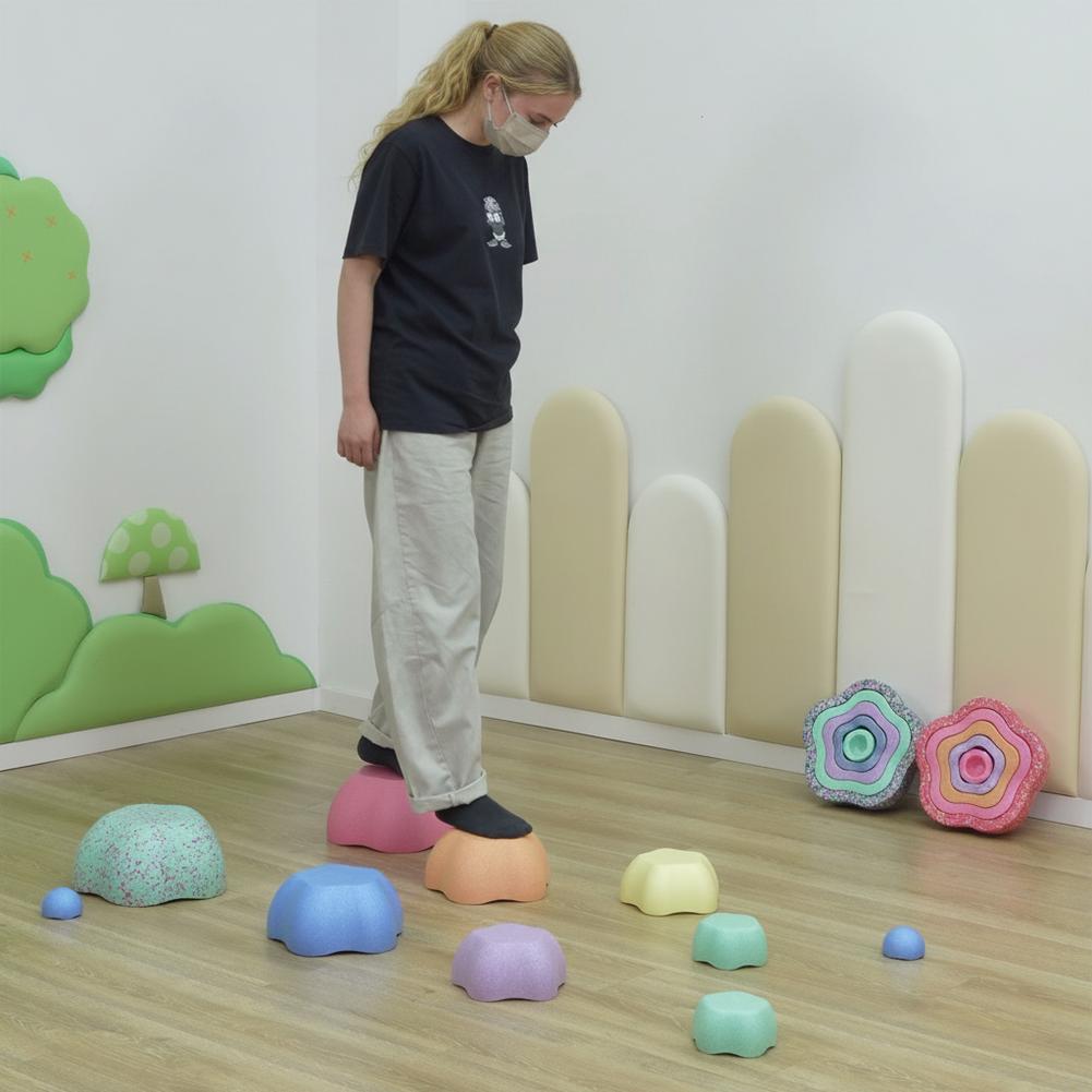 子供用滑り止めバランスストーン、創造的な積み重ねおもちゃ、屋 - Sports Equipment For Kids のレビューと価格